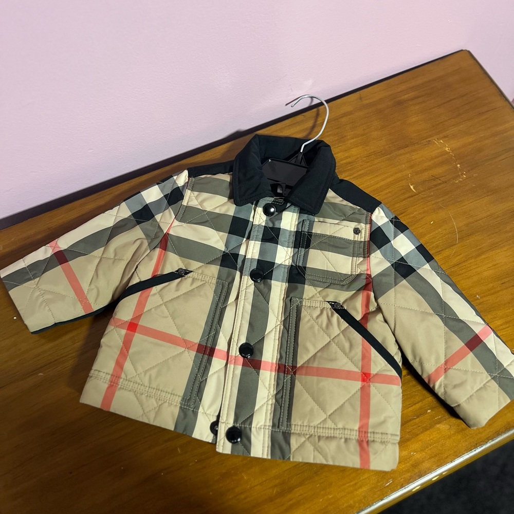 Burberry Baby Check Diamond Quilted Jacket